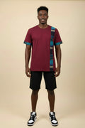 T shirt madras bordeaux