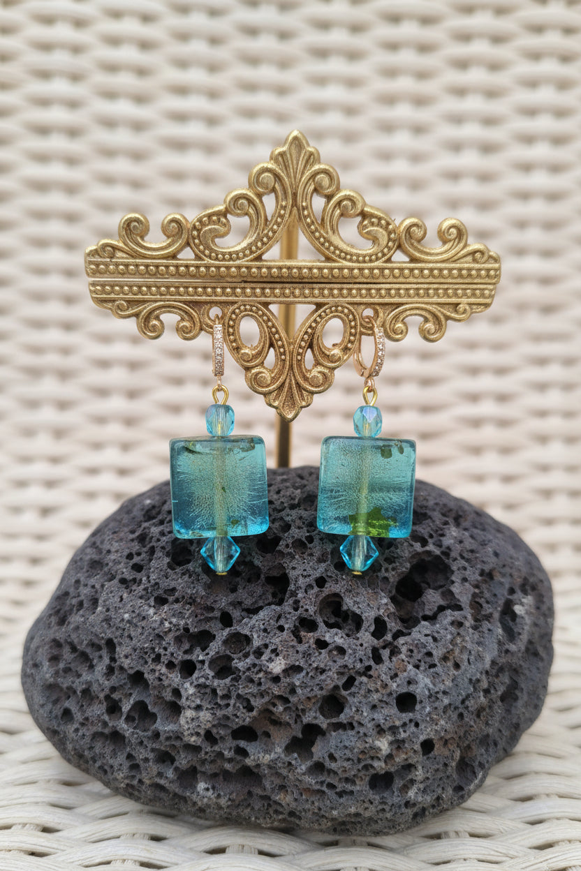 Boucles "turquoise sea"