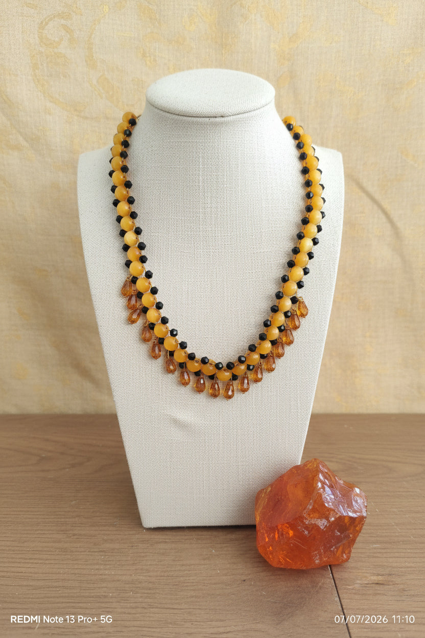 Collier " orange chic"