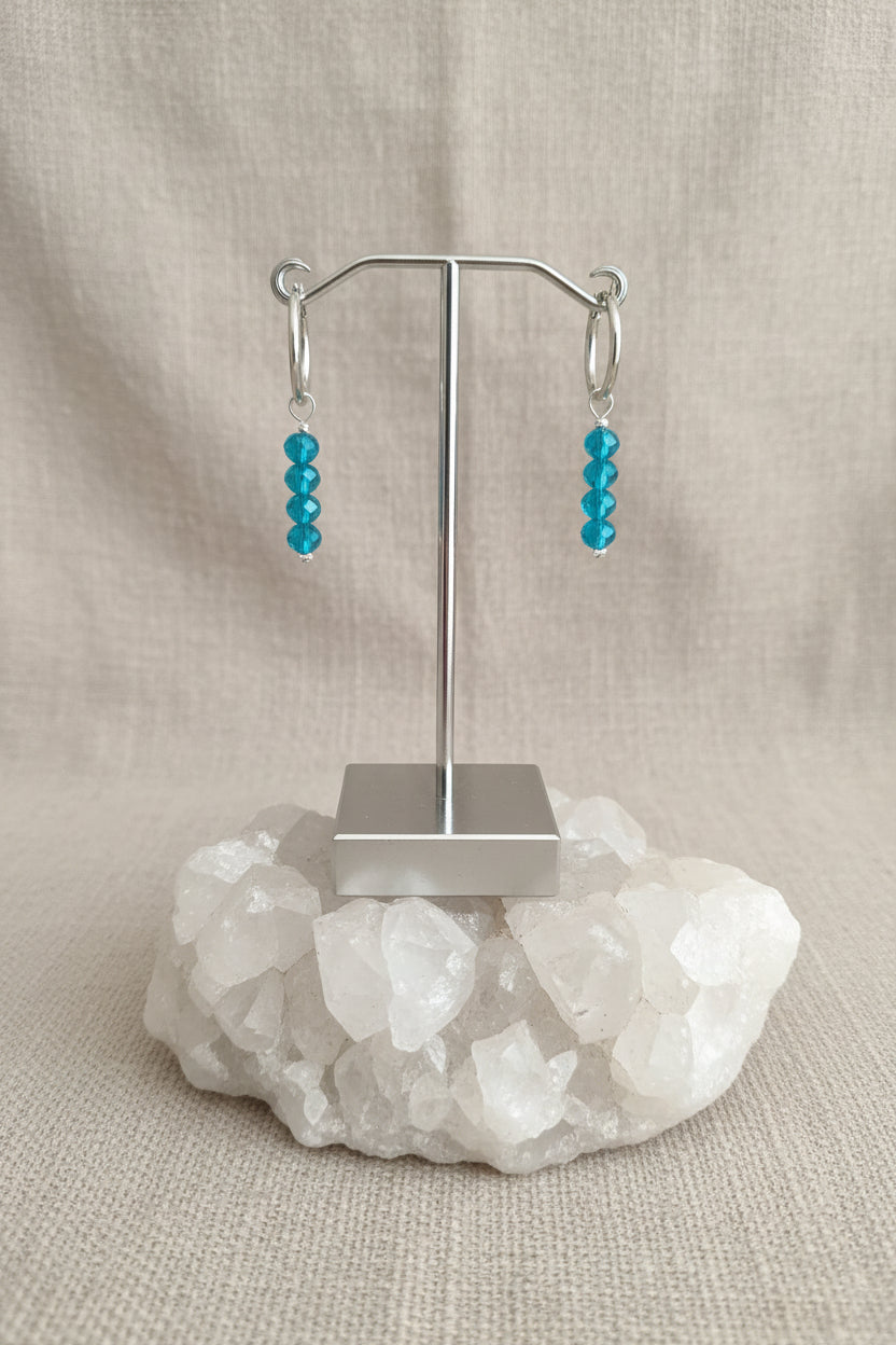 Boucles " silver blue"