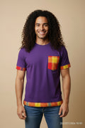 T shirt madras violet