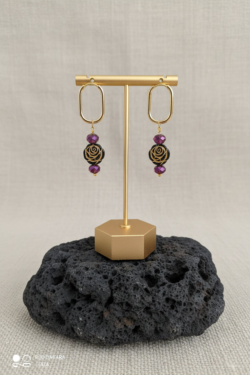Boucles "violet rose"